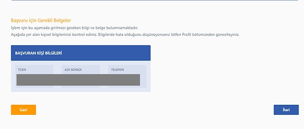 6. Başvuru Bilgileri Teyit