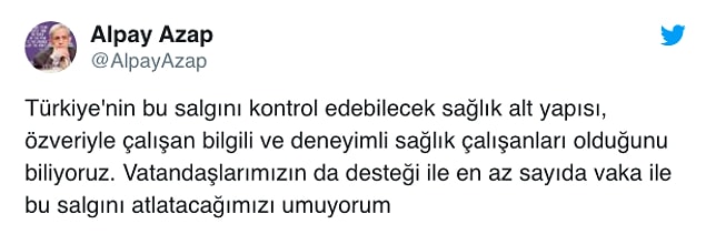"En az vaka ile atlatacağımızı umuyorum"