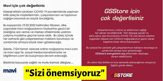 Koronavirüs Nedeniyle Çalışanlarının ve Müşterilerinin Sağlığını Önemseyip Mağazalarını Kapatan 24 Marka