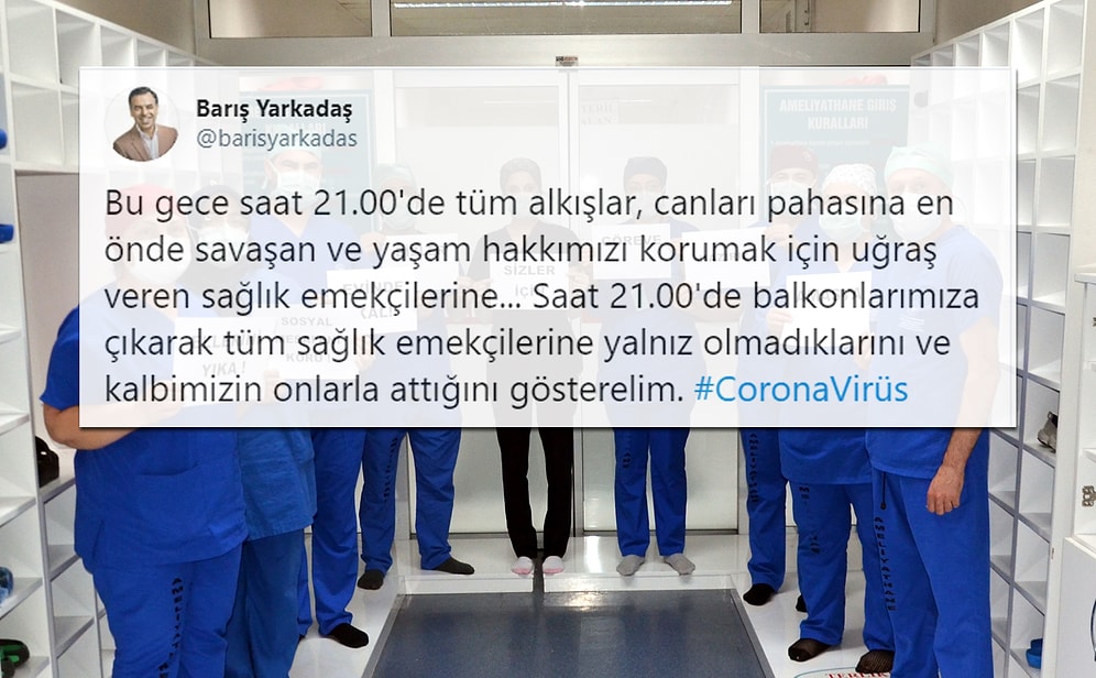 Sağlık Çalışanlarına Destek İçin Bu Akşam 21:00'da Alkış Eylemi Yapılacak 👏