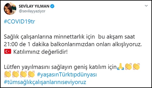 Sağlık Çalışanlarına Destek İçin Bu Akşam 21:00'da Alkış Eylemi Yapılacak ????