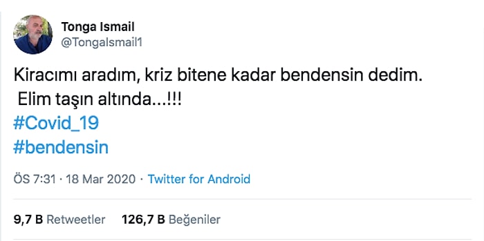 İyi İnsanlar İyi ki Varlar! Koronavirüs Yüzünden Yaşanan Bu Zor Günlerde Ev Sahipleri Kiracıları İçin Harika Bir Kampanya Başlattı: #Bendensin