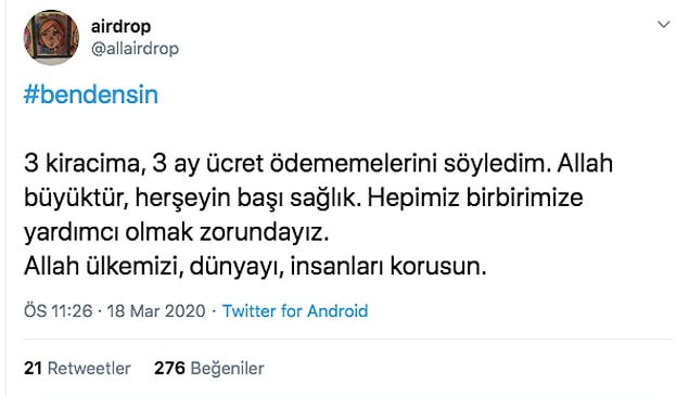 Düşünceli birçok insan bu kampanyaya destek verdi.