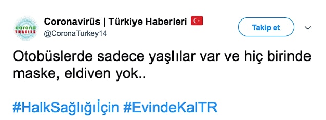 Bir başka otobüs ve bambaşka yaşlılar. Eldiven, maske söz konusu bile değil!