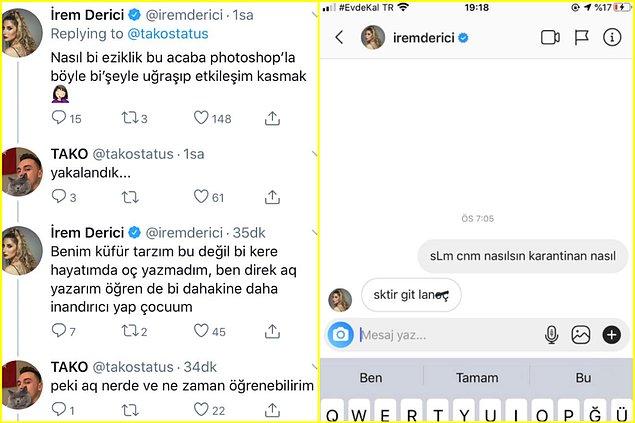 3. İrem Derici, kendisi hakkında kurgu tweet atan Twitter kullanıcısına ağzının payını verdi!