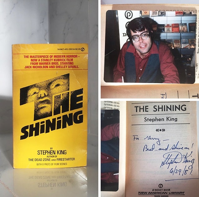 8. "Hayatımda harcadığım en iyi 2 doları bunlara harcamış olabilirim. Kitapta Stephen King'in fotoğrafı ve imzası var!"