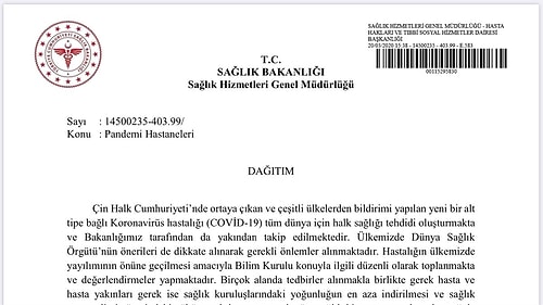 Bakanlık Genelge Yayımladı: Özel ve Vakıf Hastaneleri Salgın Hastanesi İlan Edildi