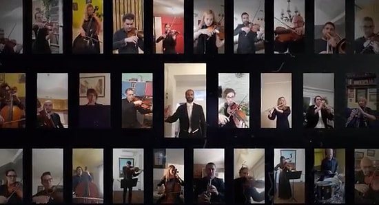 Sırbistan Ulusal Orkestrası Üyelerinden 'Evinizde Kalın' Temalı 'Çav Bella' Performansı