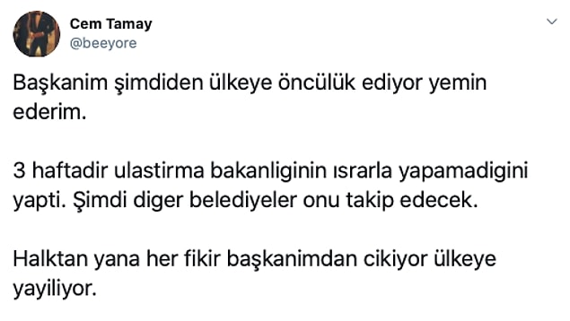İcraatleri say say bitmeyen Mansur Başkan sosyal medyada da övgülerin odak noktasıydı, sonuna kadar da hak ediyor ne diyelim 👏