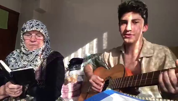 Babaannesiyle Karantina Altındayken 'Aldırma Gönül' Performansı Gerçekleştiren Gencin Muhteşem Anları