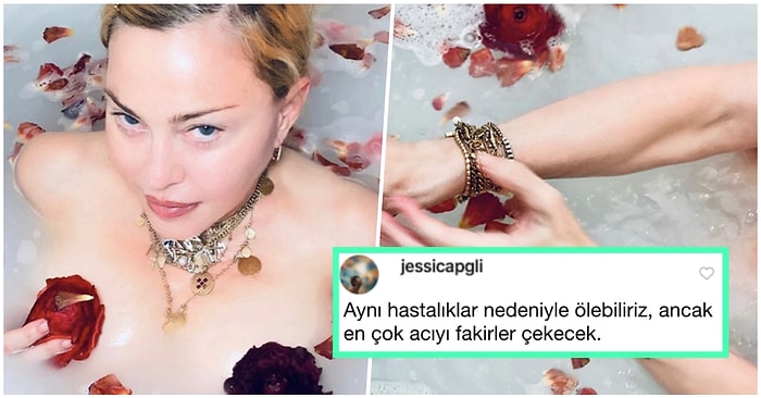 Madonna, Küvetinde Süt Banyosu Yaparken Koronavirüs Hakkında Söylediği Sözler Nedeniyle Tepkilerin Odağı Haline Geldi