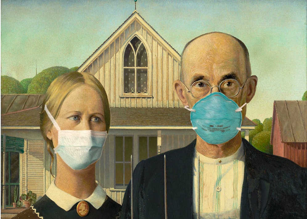 Как бы выглядели 25 знаменитых картин, если бы были написаны во время коронавирусного кризиса