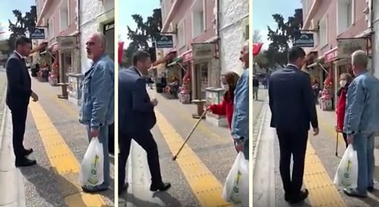 Sokağa Çıkmamaları Yönünde Uyardığı Yaşlı Kadından Baston Yiyen Foça Belediye Başkanı