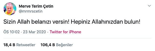 Özellikle kızı Merve Terim bu duruma büyük tepki gösterdi.