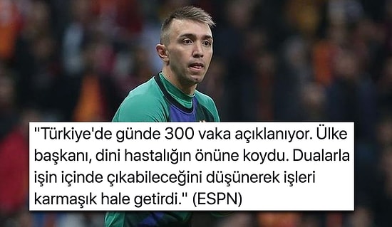 Uruguay'da Bir Radyoya Koronavirüs Konusunda Erdoğan'ı Eleştiren Muslera Yaptığı Açıklamayla Yanlış Anlaşıldığını Söyledi