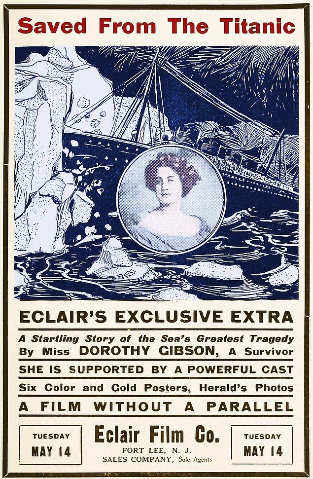 3. Titanik ile ilgili çekilen ilk film, geminin battığı yıl yani 1912'de yapılmıştı.