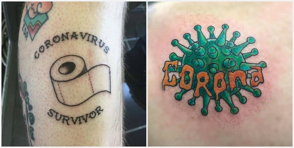 Мир уже точно сошел с ума: как выглядят татуировки на тему коронавируса