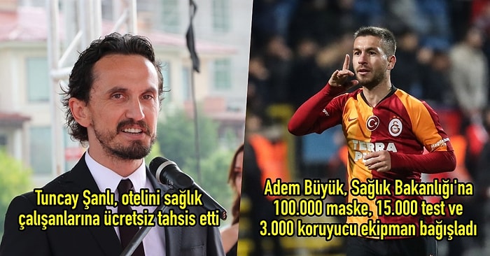 Helal Olsun Size! Adem Büyük ve Tuncay Şanlı'dan Koronavirüsle Mücadele İçin Örnek Hareket