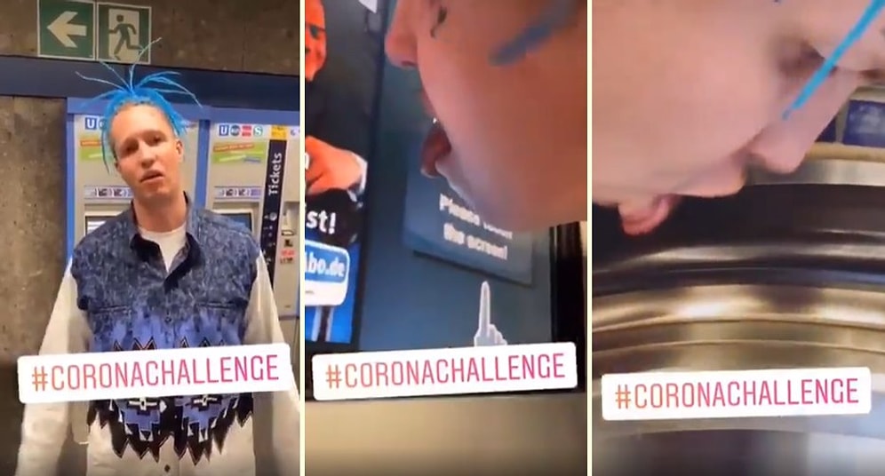 'Coronachallenge' Adı Altında Sokaktaki Objeleri Yalayan Rapçi Gözaltına Alındı