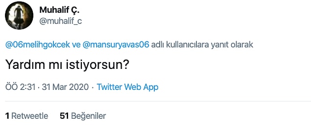 1. Burada da gelen tepkiler var.