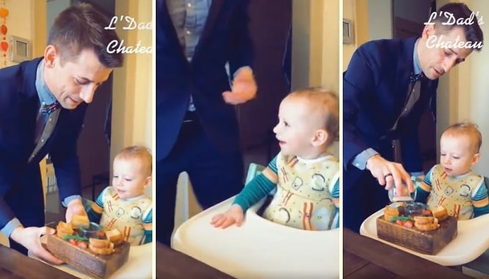 Bebeğine Krallar Gibi Hizmet Eden Babanın Muhteşem Görüntüleri