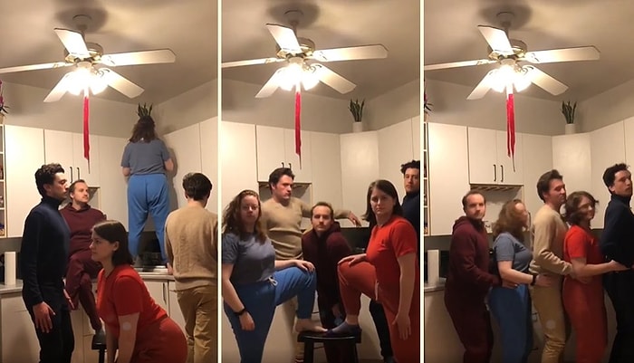 Karantina Günlerini Keyifli Hale Getirmek İsteyen İnsanların Hazırladıkları Koreografiyi İzlerken Acayip Keyif Alacaksınız