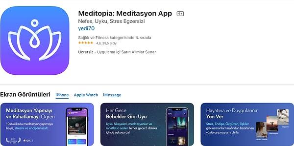 2. Meditopia: Meditasyon App