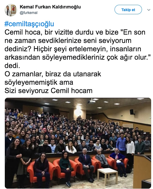 Kendisini Mesleğine Adayan ve Koronavirüs Sebebiyle Kaybettiğimiz Prof. Dr. Cemil Taşçıoğlu'na Saygı Duymak İçin Çok Sebebimiz Var