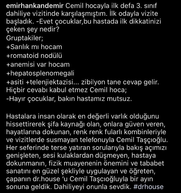 Kendisini Mesleğine Adayan ve Koronavirüs Sebebiyle Kaybettiğimiz Prof. Dr. Cemil Taşçıoğlu'na Saygı Duymak İçin Çok Sebebimiz Var