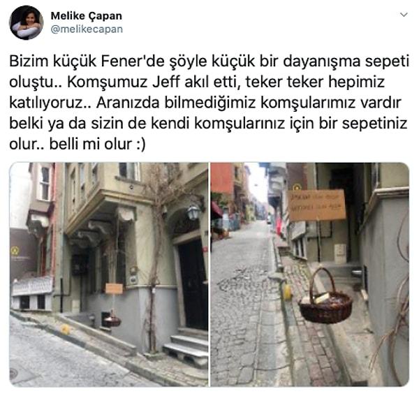 Twitter'da bir kullanıcının İstanbul Balat'taki seferberliği paylaştığı bu kare ise hepimize umut veriyor ❤️