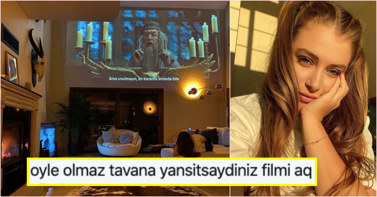 Hande Erçel�in Ablası Gamze Erçel�in Dev Ekranda Film İzlediği Ev