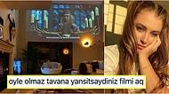 Hande Erçel'in Ablası Gamze Erçel'in Dev Ekranda Film İzlediği Ev Paylaşımı, Sosyal Medyanın Diline Düşmekten Kurtulamadı