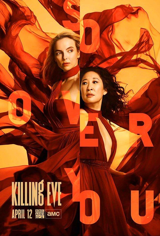 1. Phoebe Waller-Bridge’in yaratıcısı olduğu, Jodie Comer ve Sandra Oh’un başrollerini paylaştığı Killing Eve’in 3. sezon, 12 Nisan’da izleyici ile buluşacak.