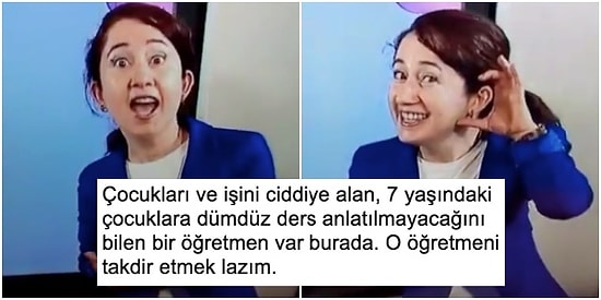 TRT'de Uzaktan Eğitimle İngilizce Dersi Veren Öğretmenin Abartılı Jest ve Mimikleri Eleştirilince Herkes Birbirine Girdi