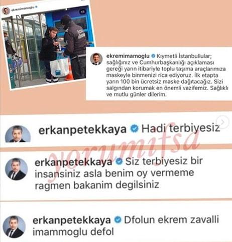 Erkan Petekkaya'nın Instagram Hesabından Ekrem İmamoğlu'na Yapılan Hakaretlerin Sebebi Belli Oldu