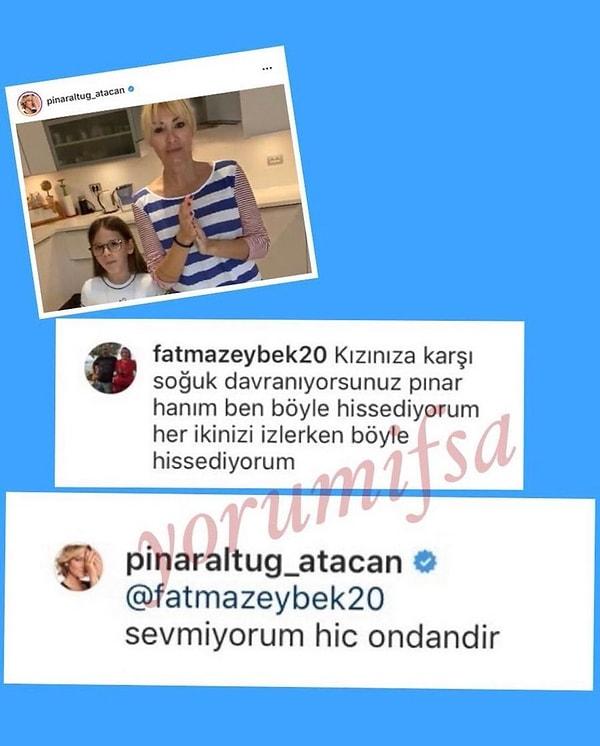 17. Pınar Altuğ, kendisine gelen yorumlara çok acayip tepkiler verdi. 😂