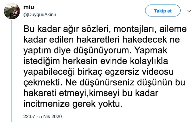 Bu gencecik kızı üzmeye kimsenin hakkı yoktu, hâlâ daha yok! Keşke herkes önce bir kendine baksa ve kimsenin hayatına karışmaya hakkı olmadığını öğrense. Yanındayız Duygu, hiç kendini üzme!