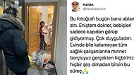 Koronavirüs Salgını Nedeniyle Evine Gidemeyen Doktor Bir Babanın Bebeklerini Kapıdan Görmesi Yürekleri Burktu!