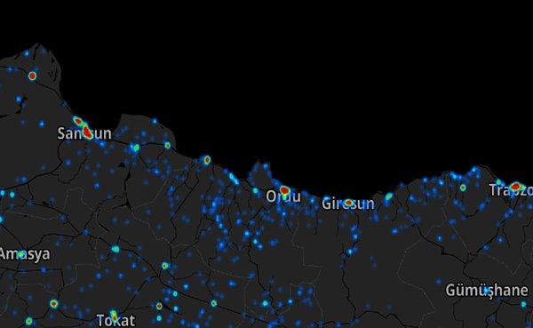 Samsun ve Karadeniz Bölgesi Koronavirüs Haritası