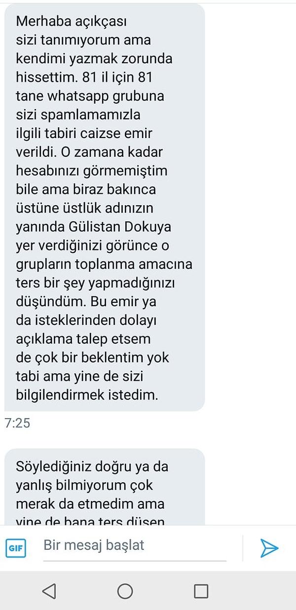Şah Leo, Feyza Altun'un kendisini spam'letmek için WatsApp grubundaki bir kadın topluluğunun organize edildiğini, kendisine gelen özel mesajlarla yayınlandı.
