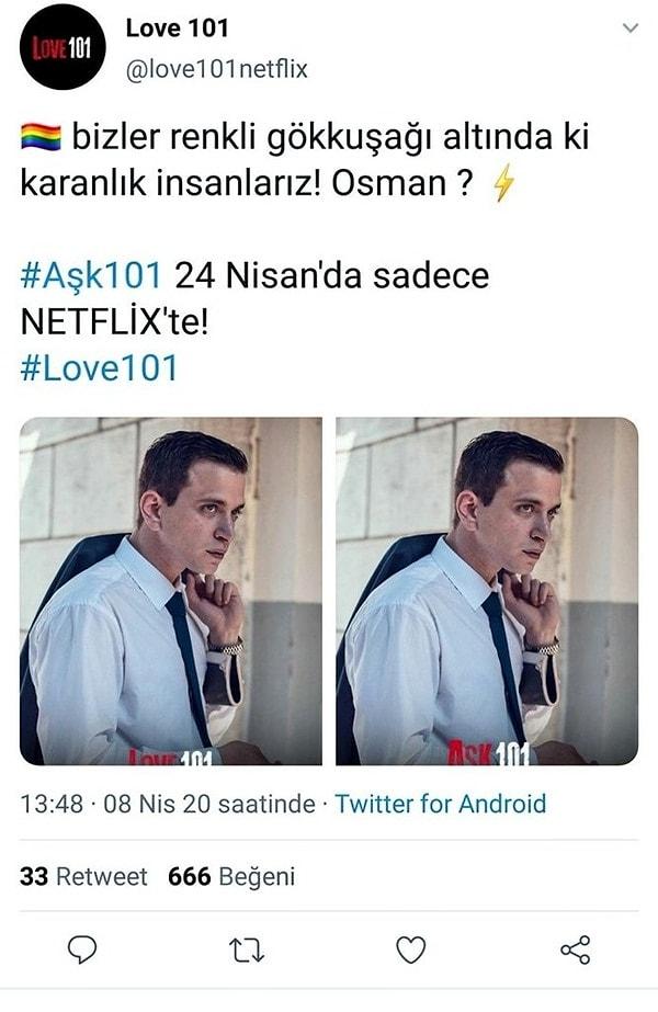 Selahattin Paşalı’nın canlandırdığı Osman karakterinin bir sahte hesabın eşcinsel olduğu yalanını söylemesi üzerine dizi eleştiri yağmuruna tutuldu.