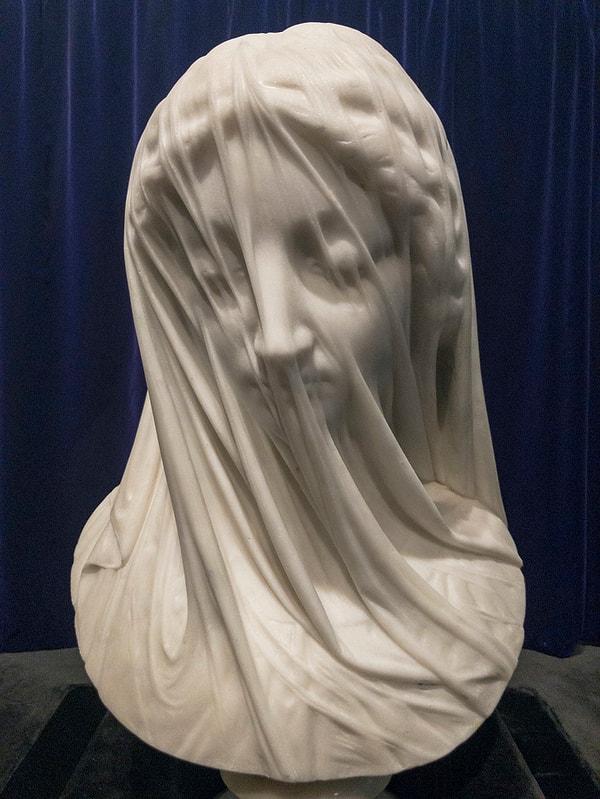 7. "The Veiled Virgin", Giovanni Strazza, Roma