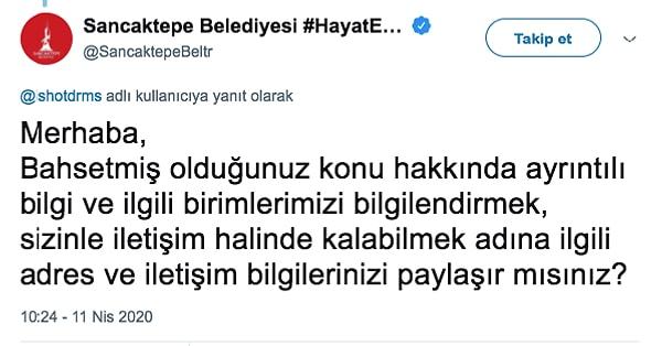 Sancaktepe Belediyesi ise İsmail Durmuşa'a 25 gün sonra, yani öldüğü gün dönerek iletişim bilgilerini istedi.
