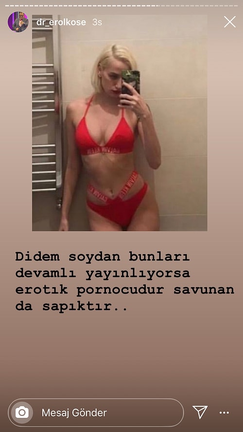 Erol Köse, Didem Soydan'ın İç Çamaşırlı Fotoğraflarını 'Pornocu, Fetişist' Diyerek Instagram Hesabından Paylaştı!