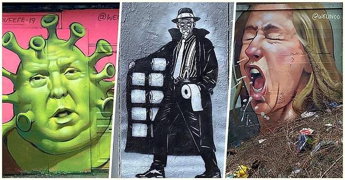 Koronavirüsü Sanata Dökerek Duvarlarda Hayat Bulmasına Olanak Tanıyan 40 Graffiti Sanatçısı