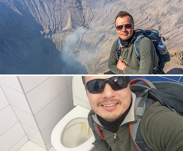 1. Некоторые спустились с гор в туалеты...