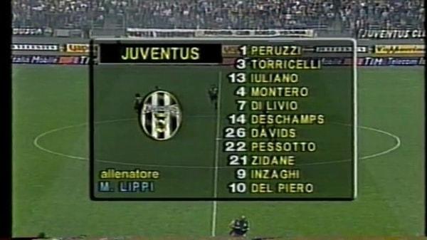 1. Bir zamanlar Juventus kadrosu...