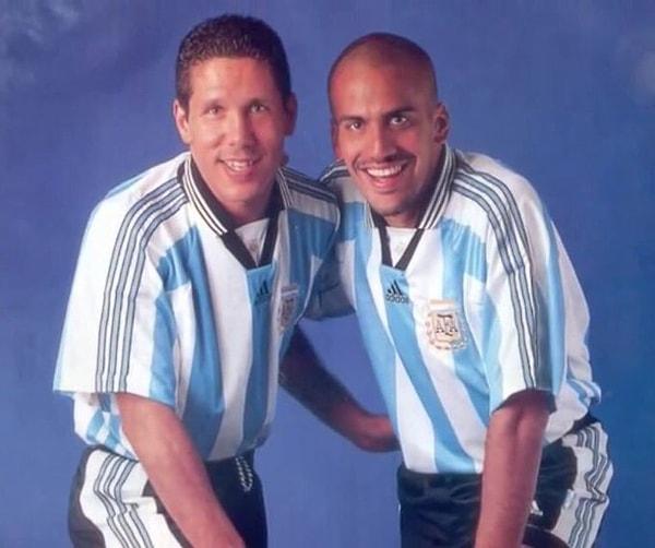 12. Arjantinli iki efsane: Diego Simeone and Juan Sebastián Veron.