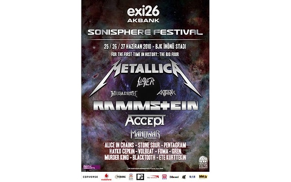 Sonisphere, Türkiye'de gerçekleşmiş en büyük ve en önemli metal müzik festivaliydi.