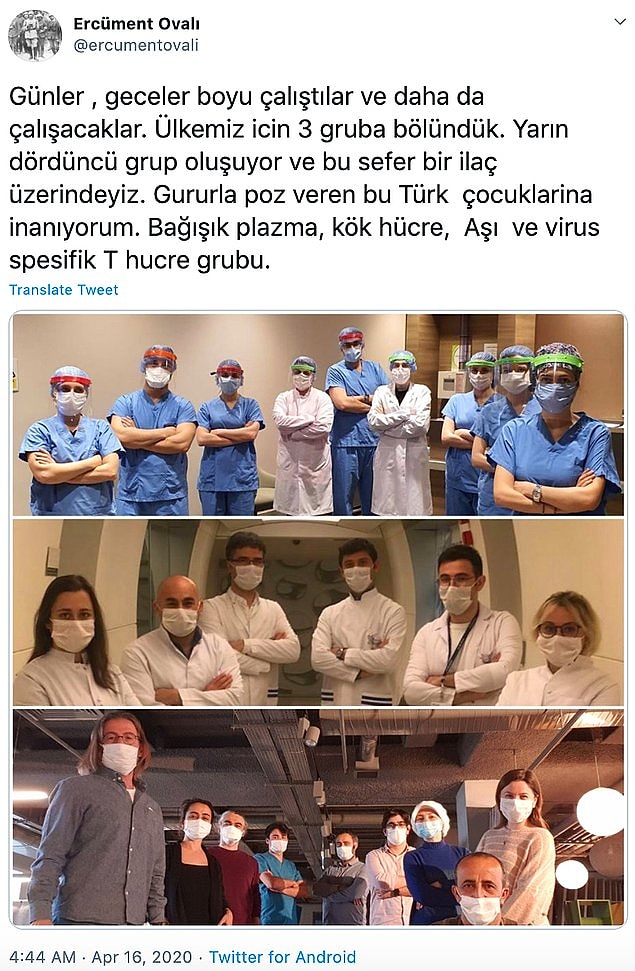 Prof.Dr. Ercüment Ovalı ve ekibi bir süredir laboratuarda çalışmalarını sürdürüyor.